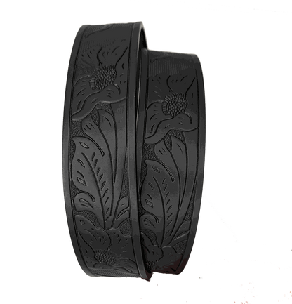 Shadowbloom goth black faux leather belt.
